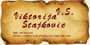 Viktorija Stajković vizit kartica